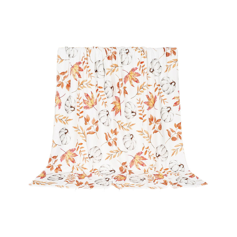 Multicolore citrouille en flanelle citrouille 39,4 x 27,6 po, A