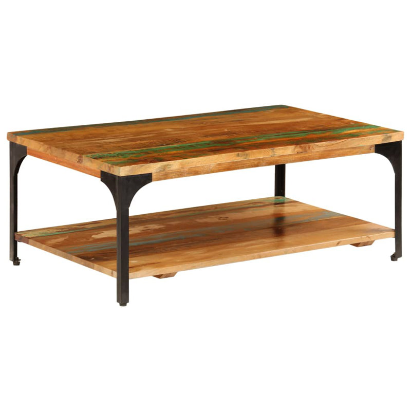 Table basse simple avec rangement Narcisse, H 13,8 po x L 39,4 po x l 23,6 po, Solid Wood