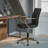 Mid-Back Designer Upholstered Swivel Executive Office Chair with Armrests-1860959585-1860959590