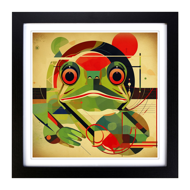 Single Picture Frame Print on Wood, Black