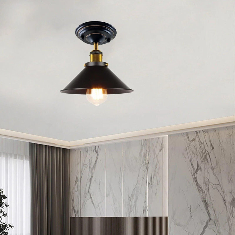 Semi Flush Mount, Black