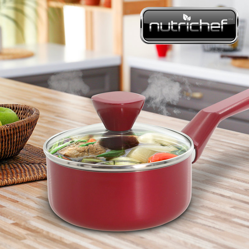 Saucepan Pot With Lid - Non-Stick High-Qualified Kitchen Cookware With See-Through Tempered Glass Lids, 2 QT. (Works With Model: NCCWA13BR)