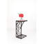 Table d'appoint FCH à couche simple de densité P2 de type C avec motif de feuilles brun et noir thermolaqué