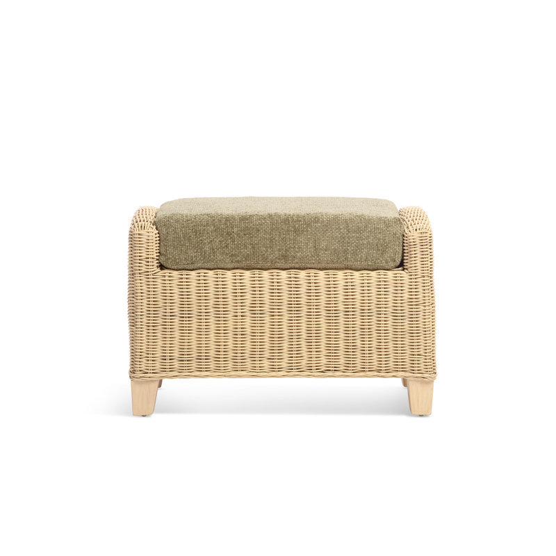 70cm Wide Solid Colour Footstool Ottoman, Grey