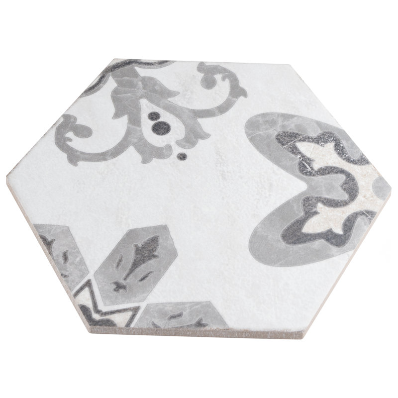 Mazzo 9" x 10" Porcelain Patterned Wall & Floor Tile