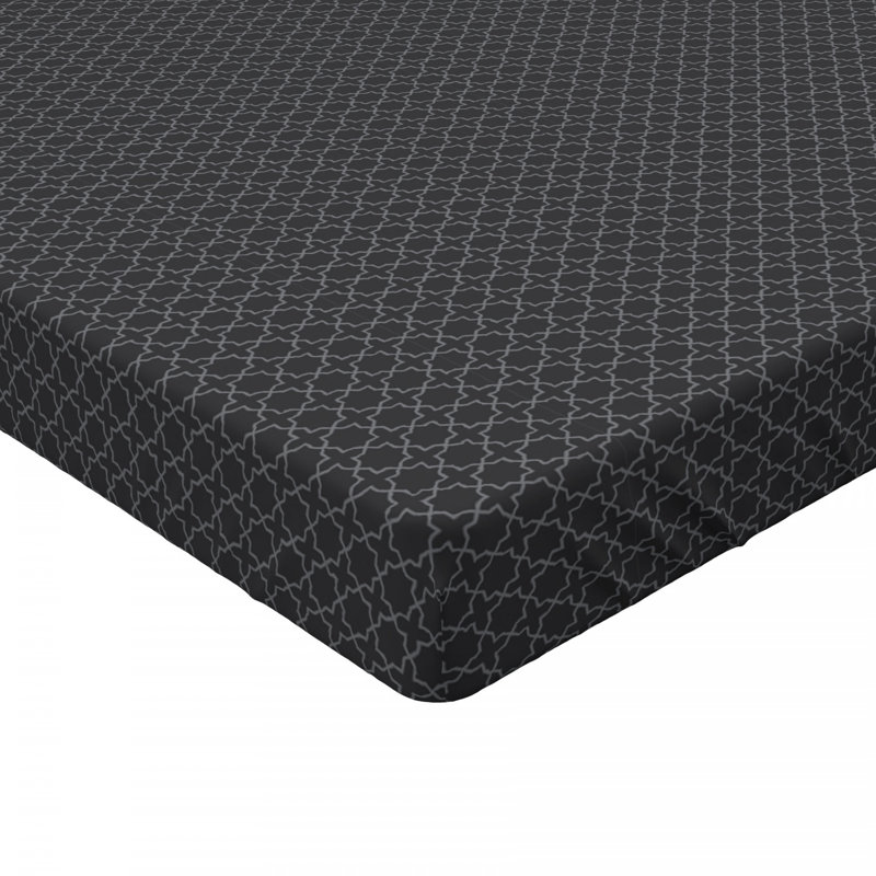 Microfiber Geometric Fitted Sheet, Queen Fitted Sheet