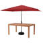 Ensemble de salle à manger de patio en bois avec coussins Weston-122872625-122872627