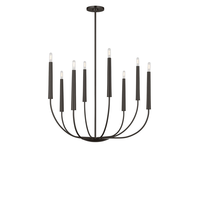Lustre Lois, H 86 po x l 34 po x P 34 po, Fer vieilli, 8