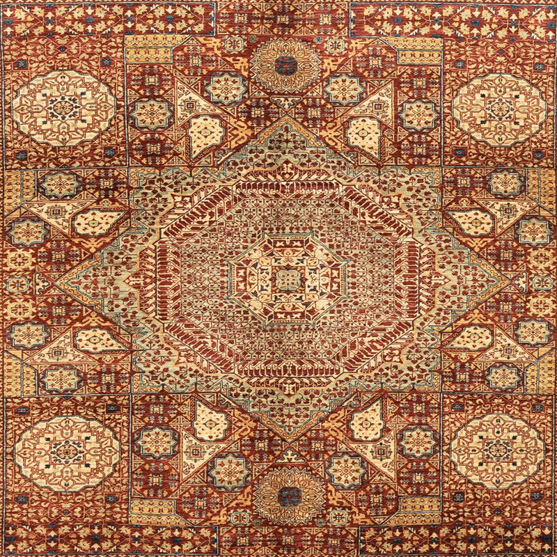 Tapis abstrait moderne 4005, Carré 5 pi