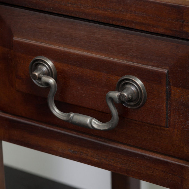 Pizarro Gilson End Table with Storage, Brown Mahogany