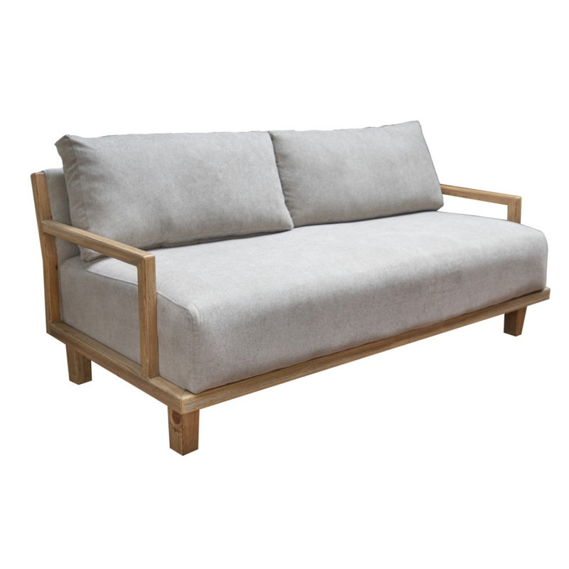Canapé à accoudoirs encastrés Cassell, Tissu beige 161