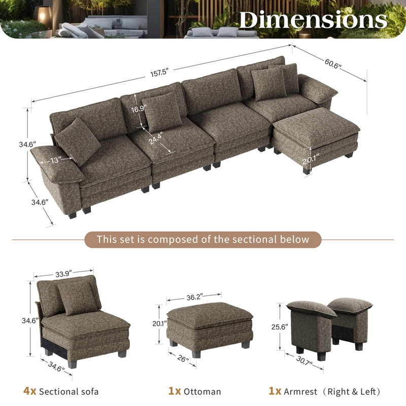 Sofa & Chaise, 5