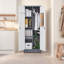 Grande armoire à outils en acier avec cadre renforcé, surface antirouille, portes verrouillables et tablettes réglables-527641736-527641734