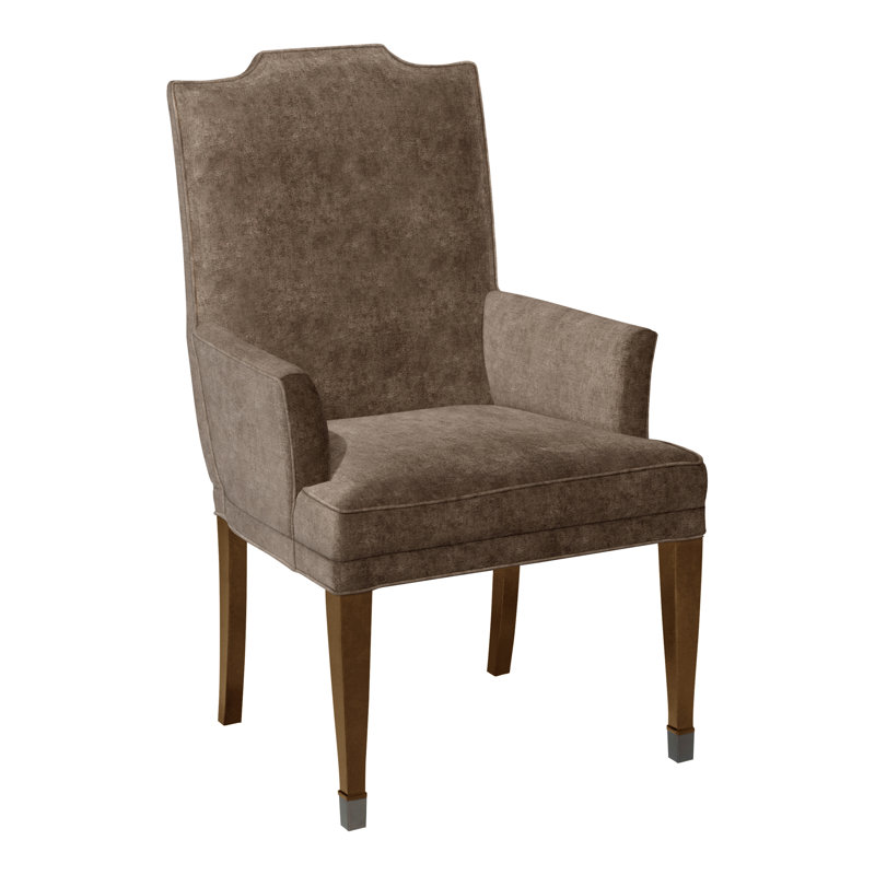 Travis By Michael Weiss Upholstered Arm Chair, No, Nadia Earth, Dove Gray