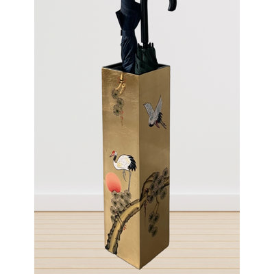 Apollonia Gold Leaf Crane Umbrella Stand