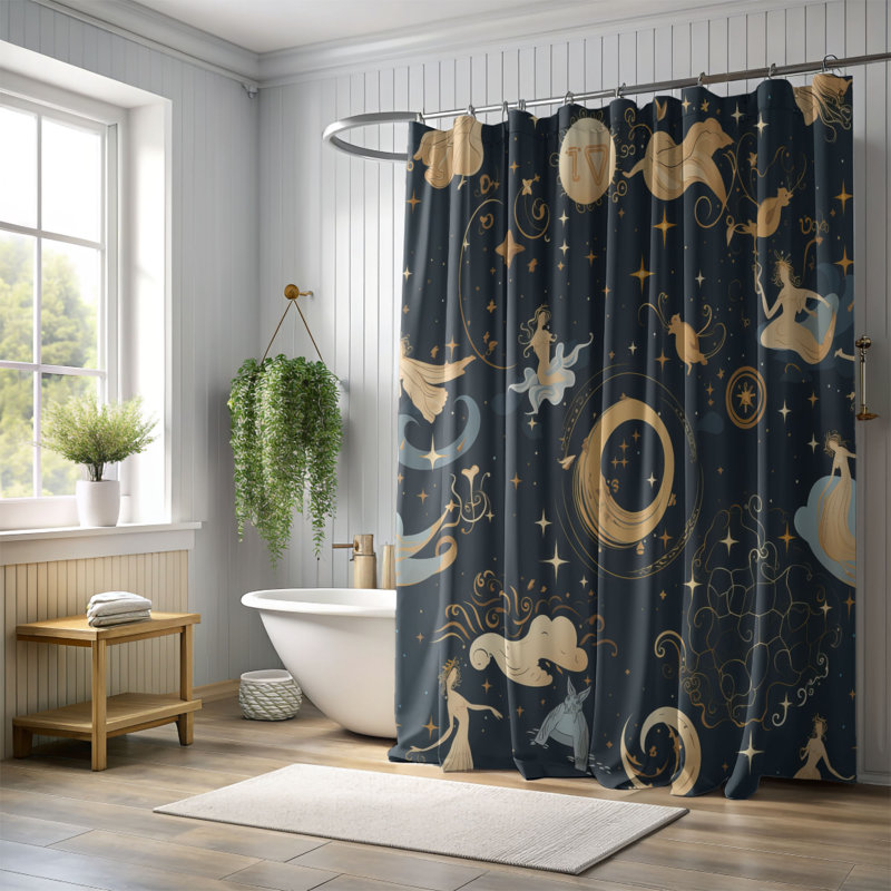 Rideau de douche Incrocci, H 74 po x l 71 po