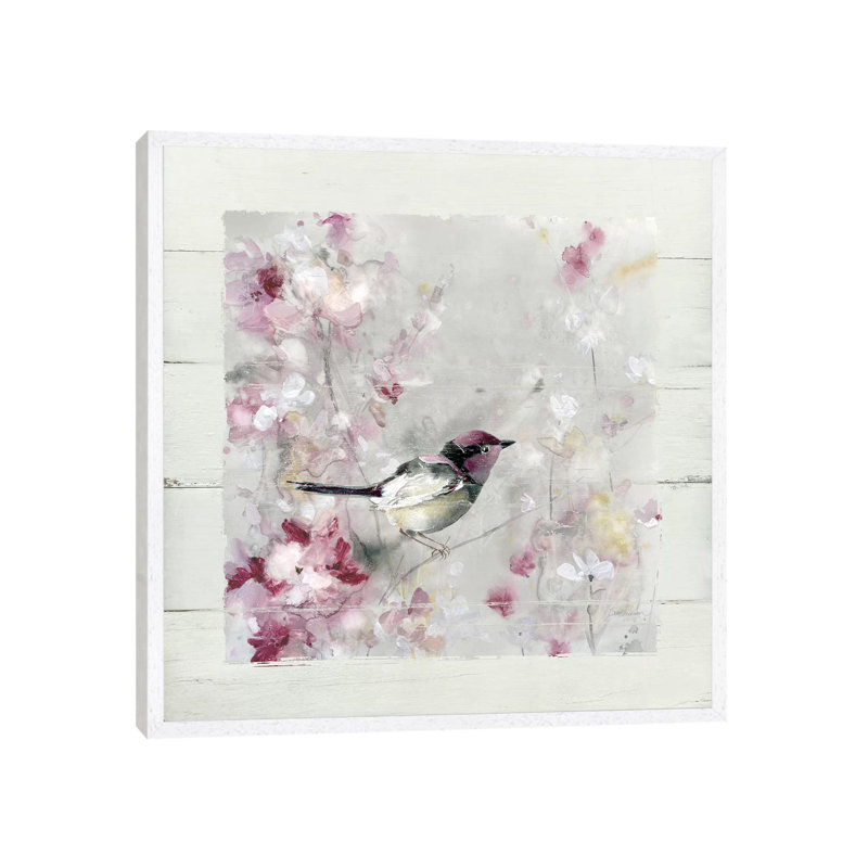 Sitting Pretty Shiplap I by Carol Robinson - Print on Canvas, 45.72 cm H x 45.72 cm W, White Framed