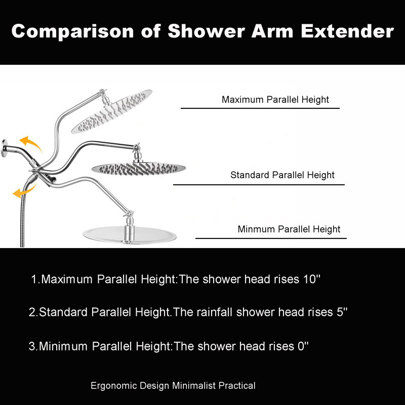 Luxurious Dual Shower Head Combination, Silver