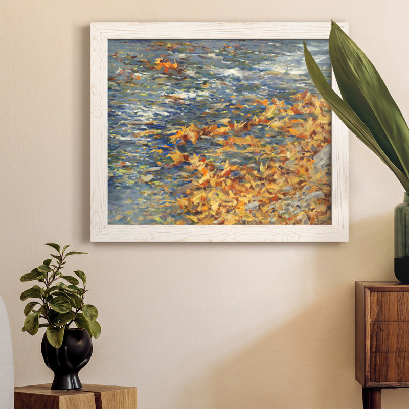 Autumn Creek - Reproduction d'art sur toile encadrée, H 20 po x l 17 po x P 1,5 po, Blanc