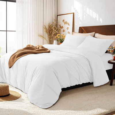 Haffa Microfiber Duvet Cover Set with Pillowcases