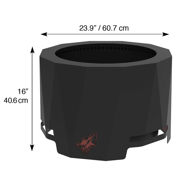 Round Steel Smokeless Fire Pit, Arizona Coyotes