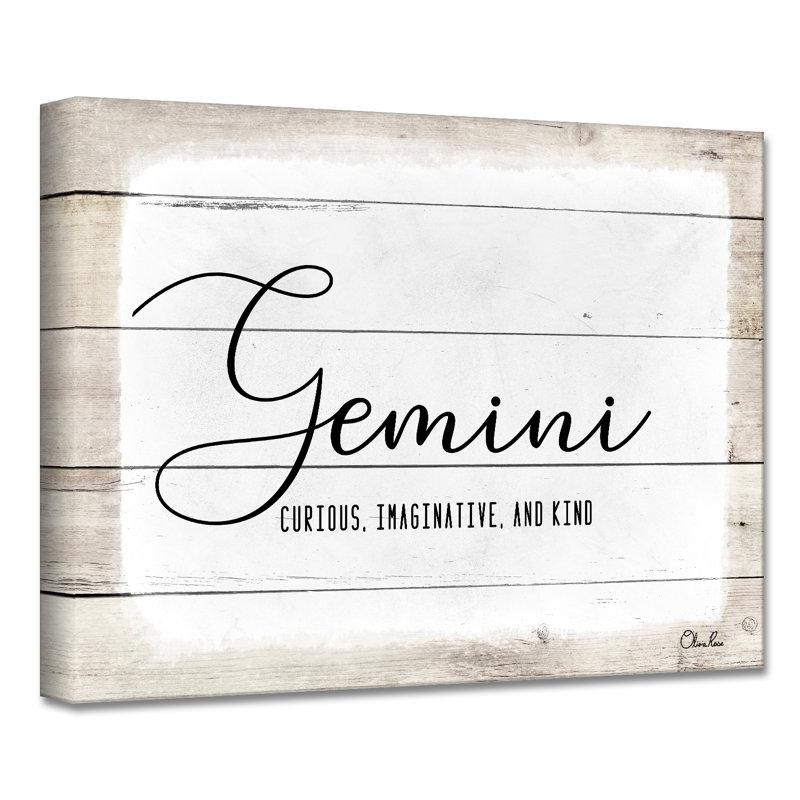 «Gemini» par Olivia Rose - impression sur toile tendue, H 12 po x l 16 po x P 1,5 po