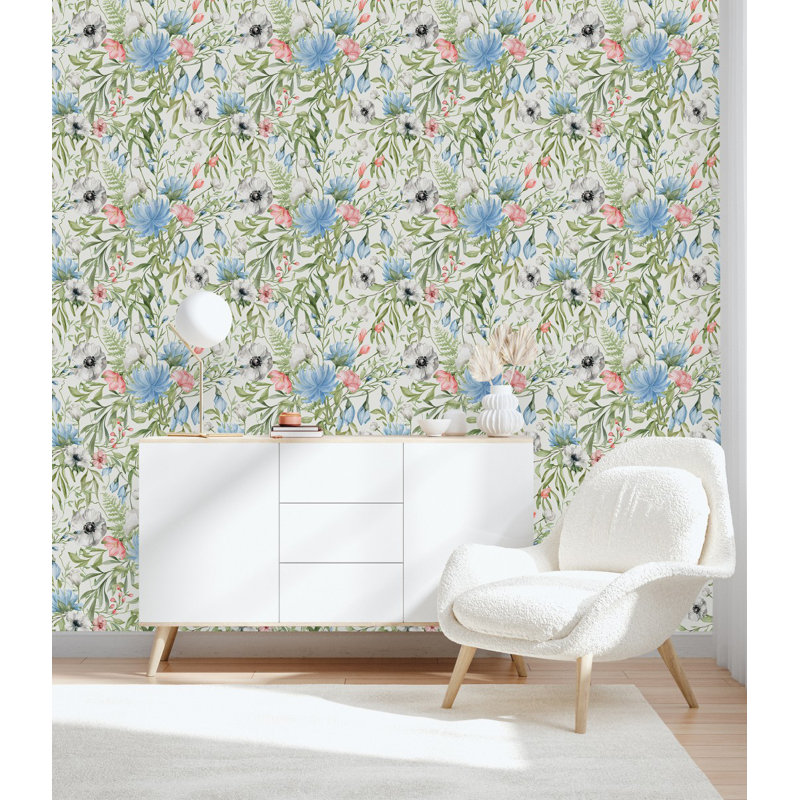Papier peint fleurs douces