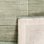 Tapis vert / beige en laine touffeté à la main Frederica-93662604