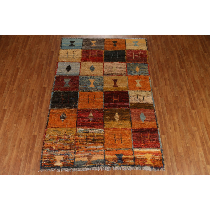 Tapis géométrique marocain berbère fait à la main 7 x 10