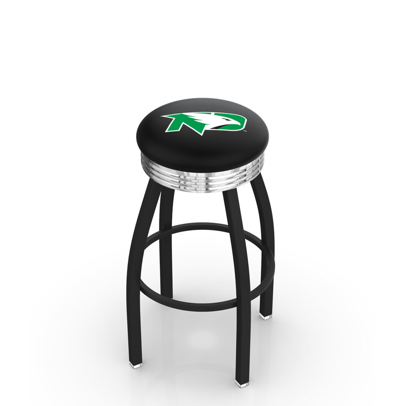 Tabouret de bar Logo Series, Tabouret de bar d'une hauteur de siège de 30 po, Chrome soudé solide, University of North Dakota