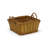 Elsidora Set of 2 Light Brown Square Baskets with Handles