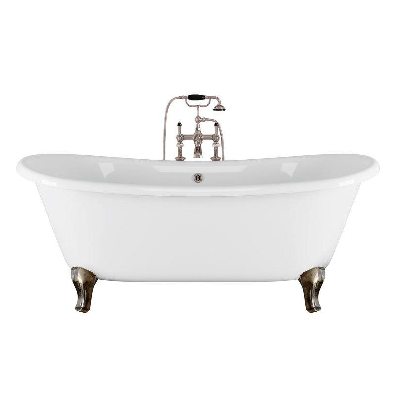 Admiral 172 Decò Bathtub, Polished Aluminum