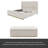 King Size Corduroy Upholstered Bed Frame With 130L Storage Ottoman, And Vertical Stripe Wingback Headboard And High Footboard-501043744-501043746