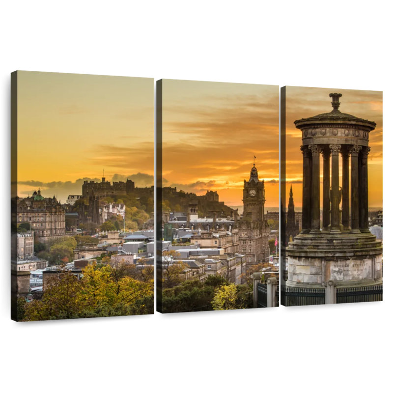 Syd Sunset Over Edinburgh, 36" H x 57" W