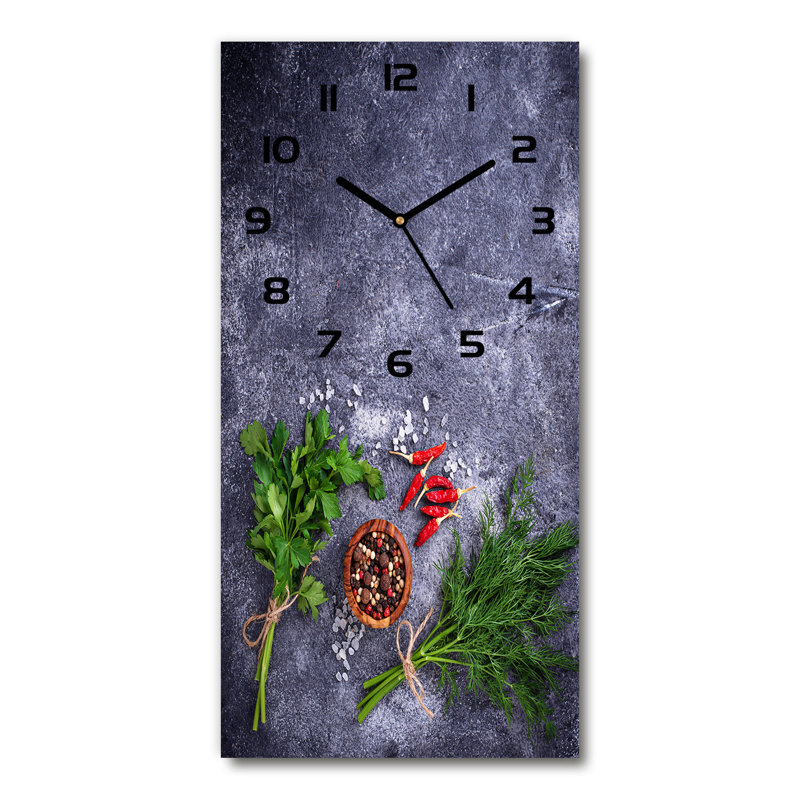 Jacueline Glass Wall Clock, Purple/Red/Green/Black