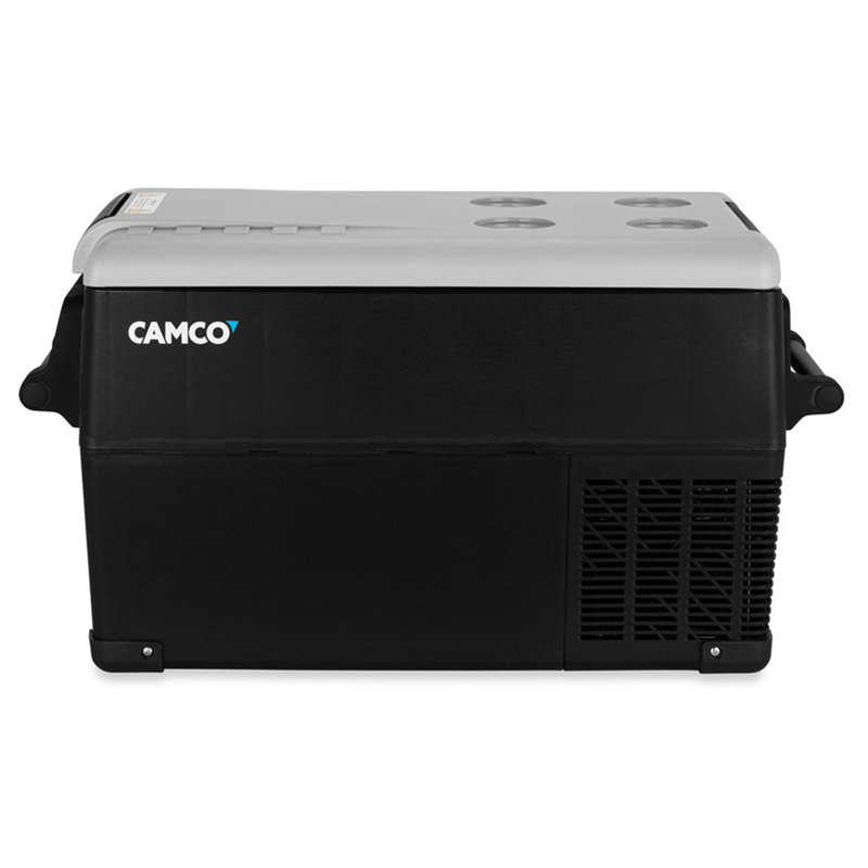 Camco 1.23 Cubic Feet Portable Freestanding Mini Fridge with Freezer