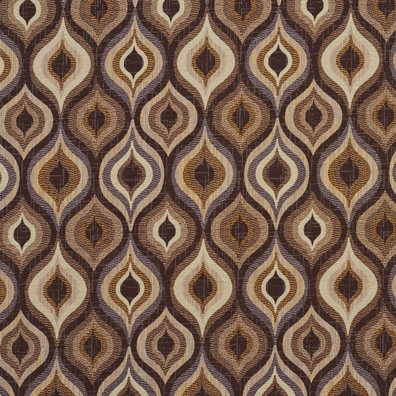 Tissu à texture géométrique, Brun foncé / Beige