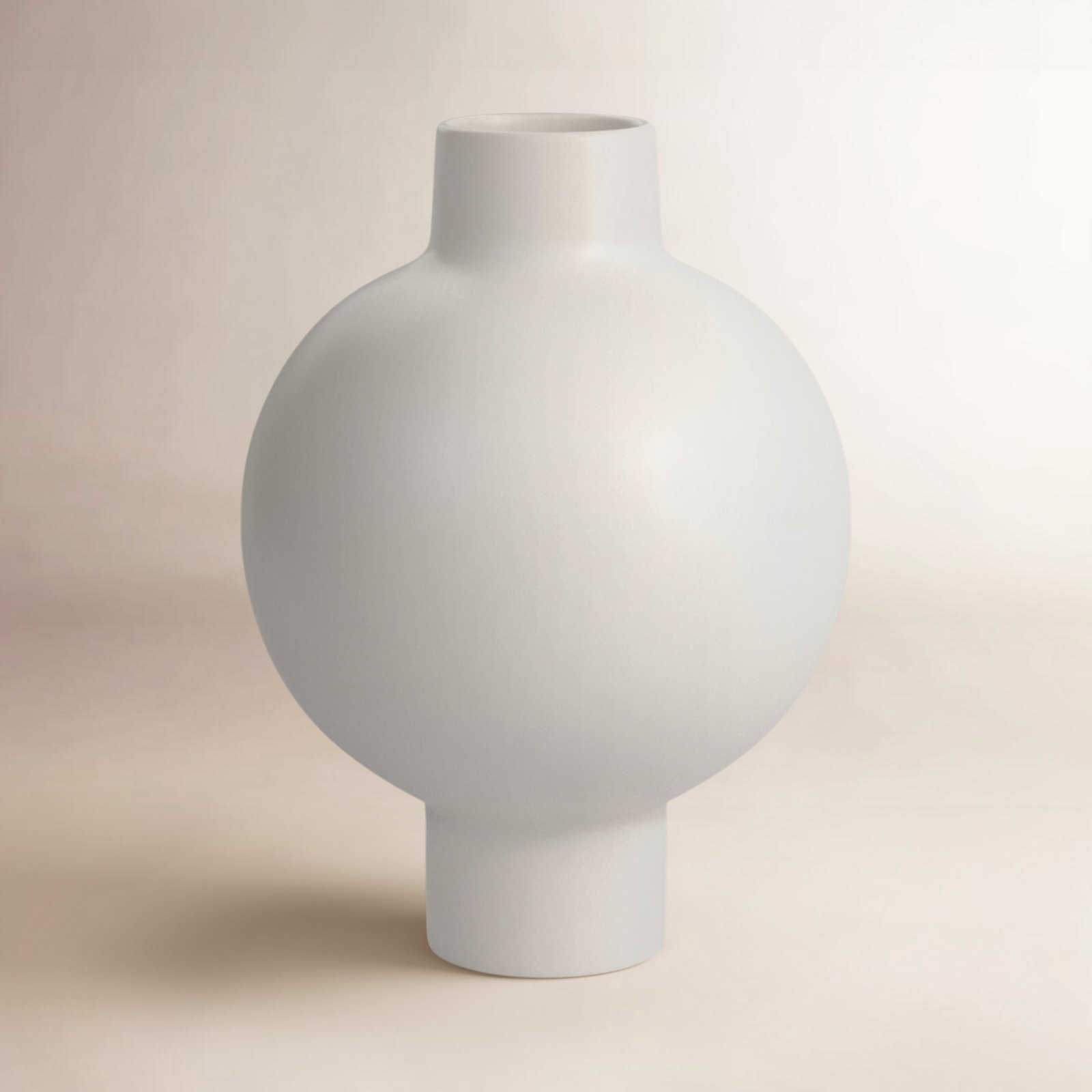 Bronsyn Ceramic Table Vase, 18" H x 14" W x 14" D, Cream