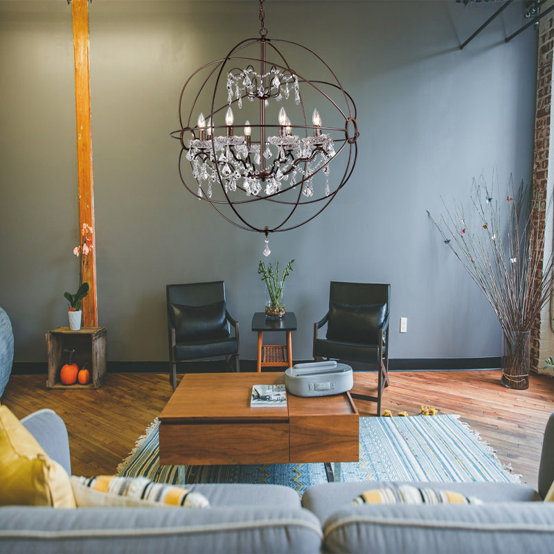 Itzayanna 8 - Light LED Globe Chandelier