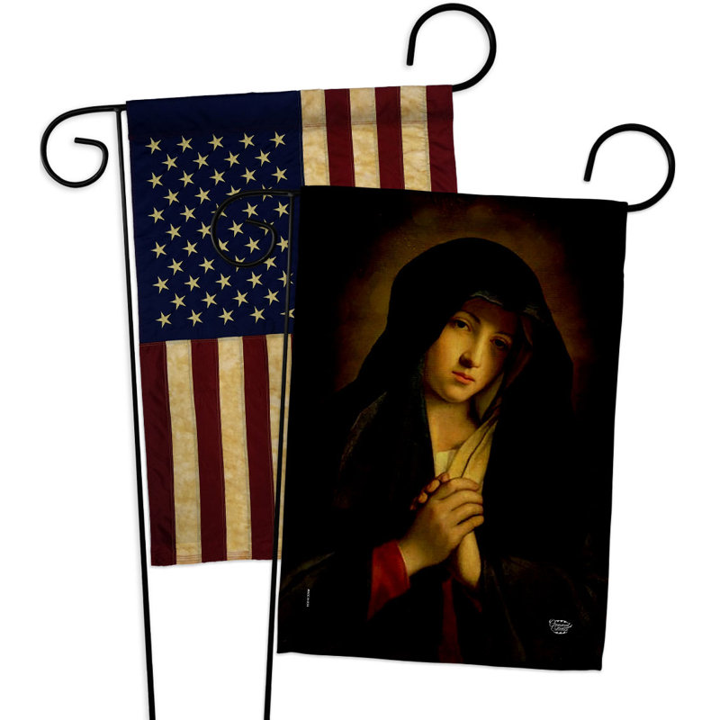 Drapeau de jardin à 2 côtés en polyester 18,5 po x 13 po