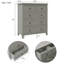 Commode 5 tiroirs en bois massif-2123520907