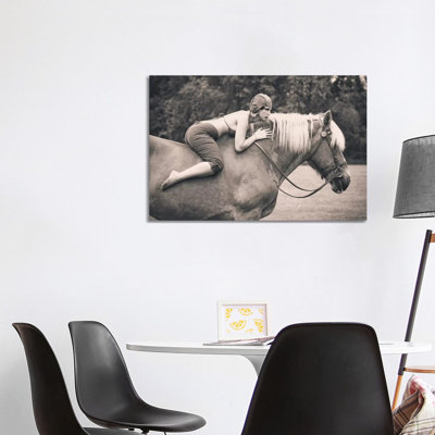 Off To The Races by JAE - Wrapped Canvas Print