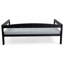Lit pour chien surélevé Ayra, bois massif, matelas moka, finition noire, petit-94890085-94890096