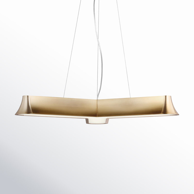 Alta 3 - Light Dimmable LED Geometric Chandelier, Satin Brass