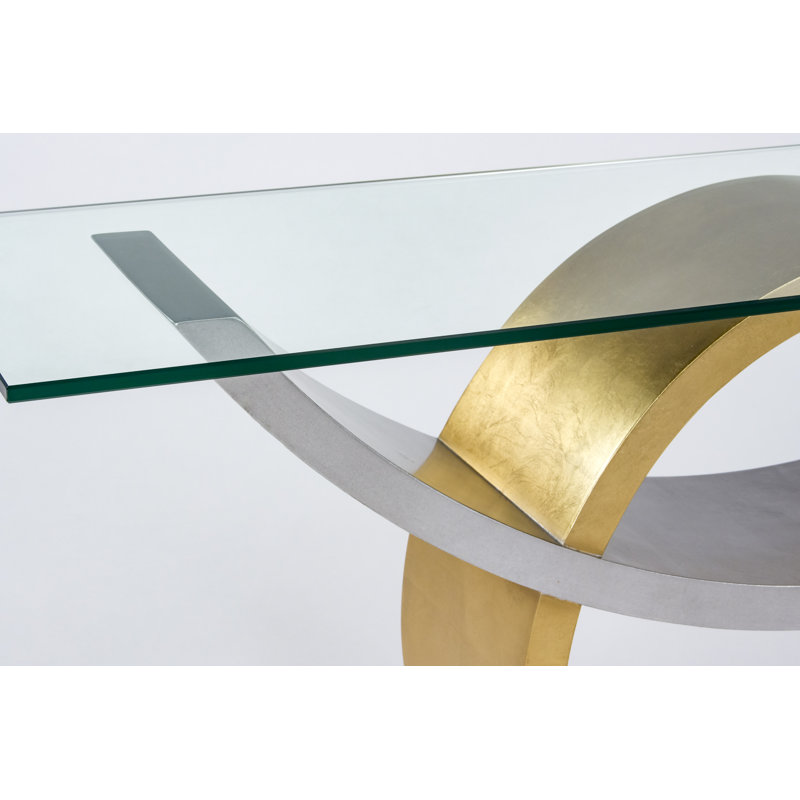 62'' Glass Top Console Table