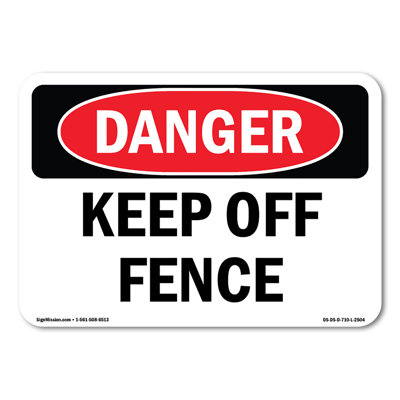 Keep Off Fence Decal 5" X 3.5"