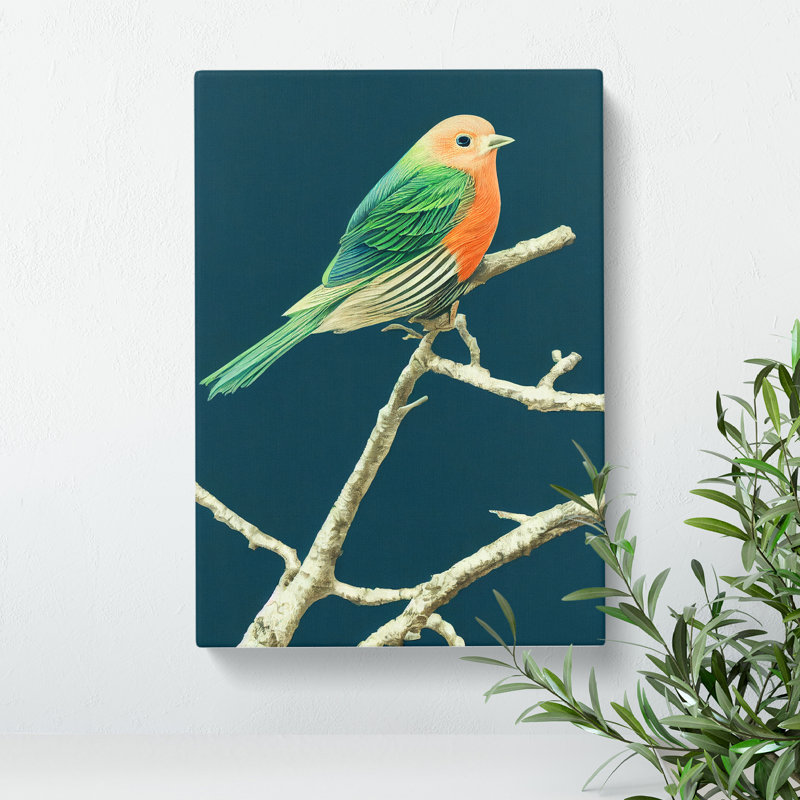 XV1022-3757X Resting Bird - Print, Wrapped Canvas, 50cm H x 35cm W, No Matte