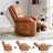 Oversized Manual Recliner with 2 Cup Holders and Side Pocket-936615198