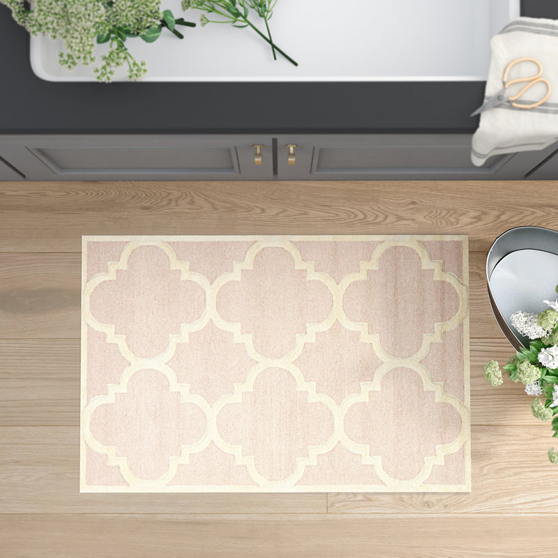 Kaplan Geometric Wool Hand Woven Area Rug, Rectangle 61 x 91 cm