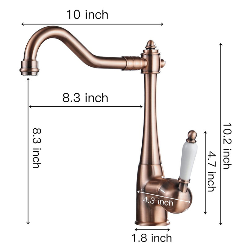 VIBRANTBATH Kitchen Faucet, Antique Copper